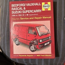 Bedford Vauxhall Rascal & Suzuki Supercarry (1986-1994) Haynes Workshop Manual