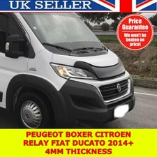 PEUGEOT BOXER FIAT DUCATO 2014 UP BLACK BONNET GUARD DEFLECTOR PROTECTOR BRA