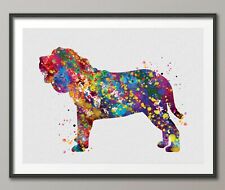 Neapolitan Mastiff Watercolor Print Dog Art Custom Dog Portrait Doglover-1483