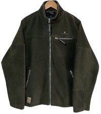 VTG AIRWALK Mens Zip Up 90s Streetwear Skater Fleece Jacket Size M-L Green