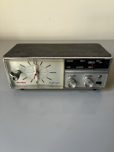 Vintage bush nightingale clock - vintage,