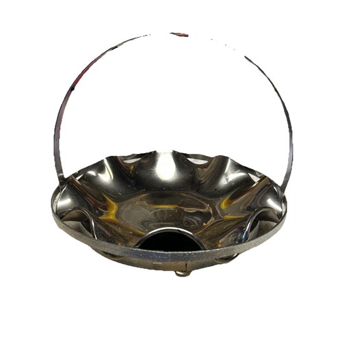 Vintage silver plated basket - silver,