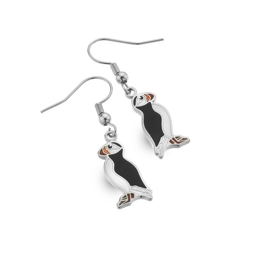 Puffin black white enamel - puffin,
