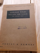 FINZI/ PRELUDE AND FUGUE FOR STRING TRIO/ HAWKES POCKET SCORE