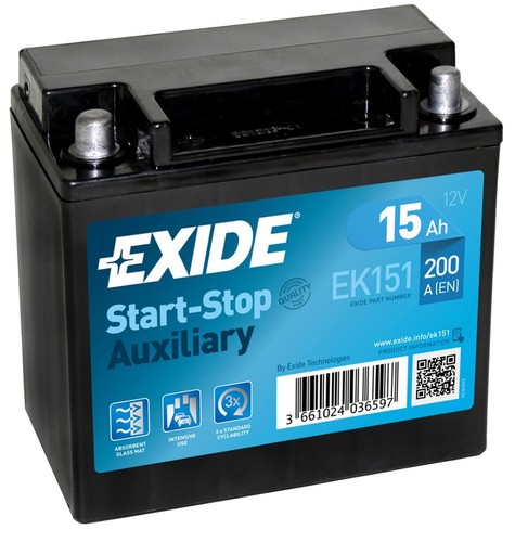 Exide ek151 agm car battery - exide,