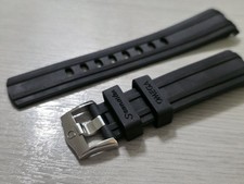 22mm Omega Seamaster 300 Black Rubber Watch Strap with Buckle Solid