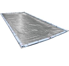 16X32 FT Winter Debris Cover Inground Swimming Pool Cover Heavy Duty Silver