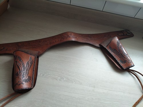 Vintage leather western - vintage, gun