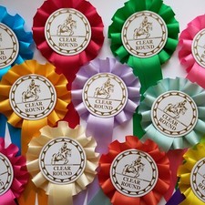  Horse Rosettes Clear Round