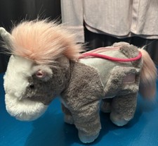 Joules Plush Bag Children’s Grey & Pink Unicorn Sparkle Soft Toy Purse