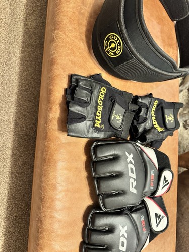 Weight liftingbelt gloves and - weight,