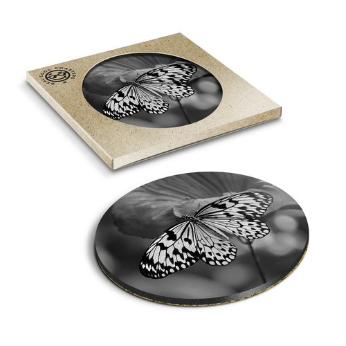 Boxed round coasters bw - coasters,
