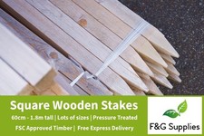 Square Tree Stakes and Posts - choose the height and number -  Pressure Treated