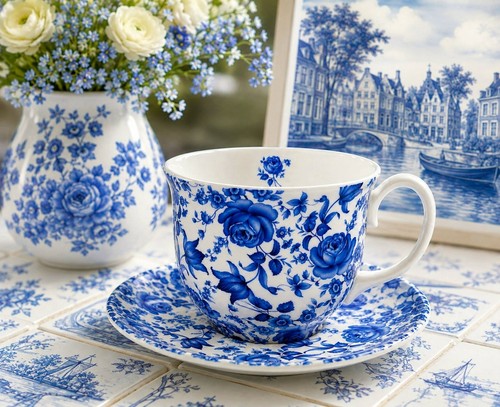 Delft blue cup - blue, &