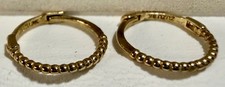 Half Beaded 9ct Solid Yellow