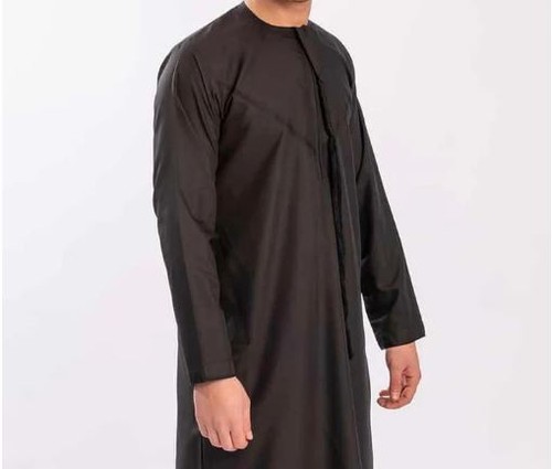 Men black simple emirati - black,