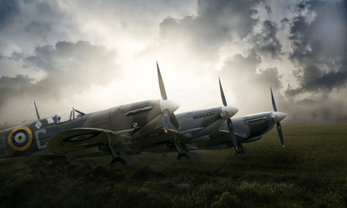 Spitfire war plane wall art - wall,