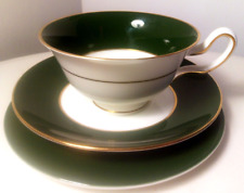 Wedgwood Trio-  'Whitehall' Green cup & saucer- Vintage ceramics-  Beautiful GC
