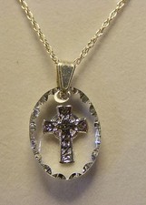 Hand painted oval Celtic Cross