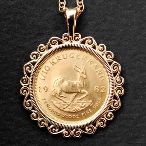 Krugerrand coin custom pendant - custom,