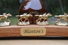 Blanton's Bourbon Cork Display Center Oak Barrel Half Stave, Blantons Name Plate