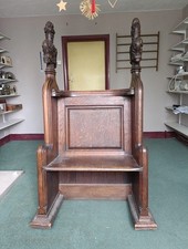 Church warden pew solid - warden, oak