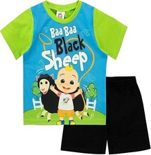 Kids Children Cocomelon Pyjamas Pjs Set Shorts Tshirt Character Cartoon Boys New