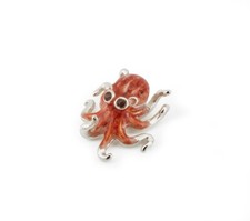 Saturno Silver and Enamel Octopus - Fully Hallmarked Sterling Silver
