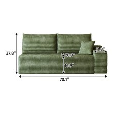 Y119-3L Green 3-Seater Left