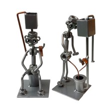 Set of 2 Metal Welding Art