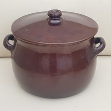 Amazing Cookware Ceramic Terracotta large Stew Soup Pot Tureen Brown with lid