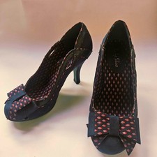 Ruby Shoo Navy Blue Bow 40s