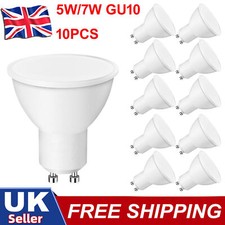 10x LED GU10 Light Bulbs 5W 7W