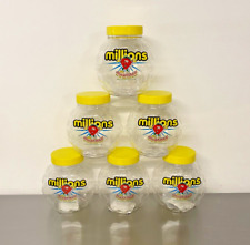 BARGAIN - Six Empty Plastic Millions Jars - Storage Containers x 6