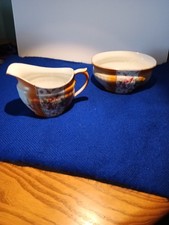 Antique milk jug sugar bowl - sugar,