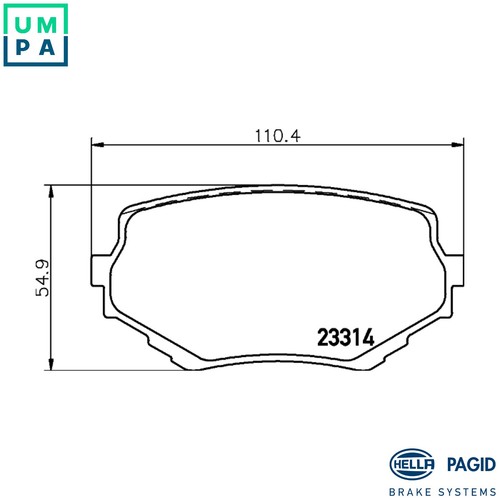 Brake pad set disc - brake,