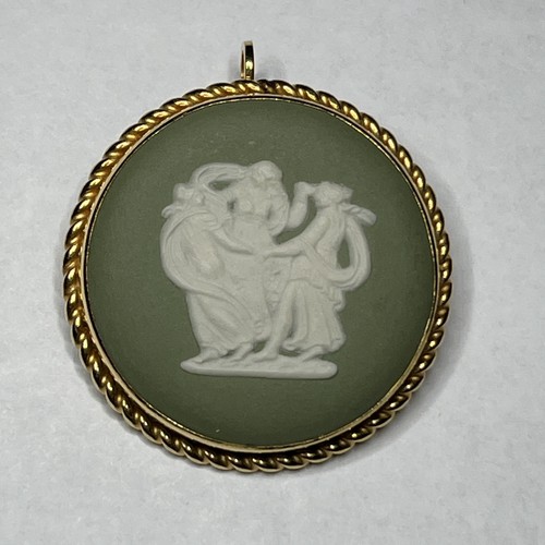 Vintage wedgwood cameo pendant - vintage,