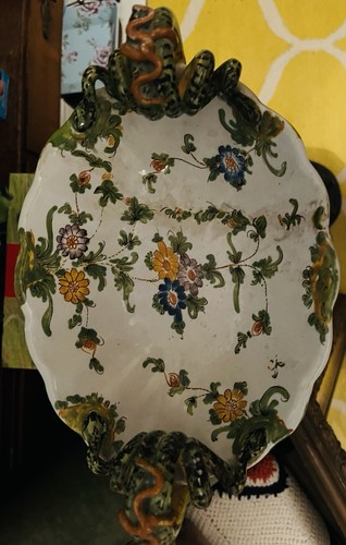 Italian majolica ceramic bowl - majolica,