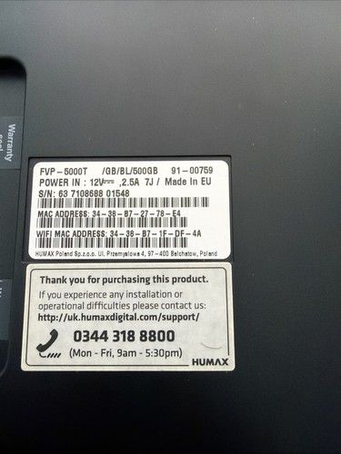 Humax fyp 5000t 500 - humax, gb