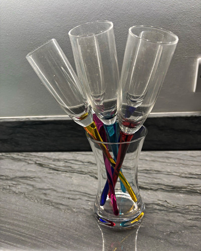 Set clear glass champagne - of,
