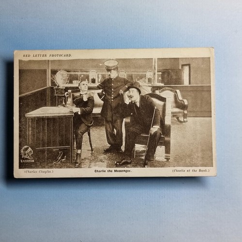 Silent movie postcard c1920 - movie,