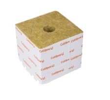 6 x 6" Rockwool Cube - 6 Inch Large Hole Rockwool Propagation Block 6 Pieces