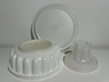 Tupperware jelly mould white - tupperware,