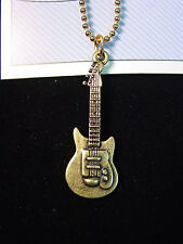 "JJ" Jonette Jewelry Bronze Pewter 'Electric GUITAR - Hip Hugger' Chain