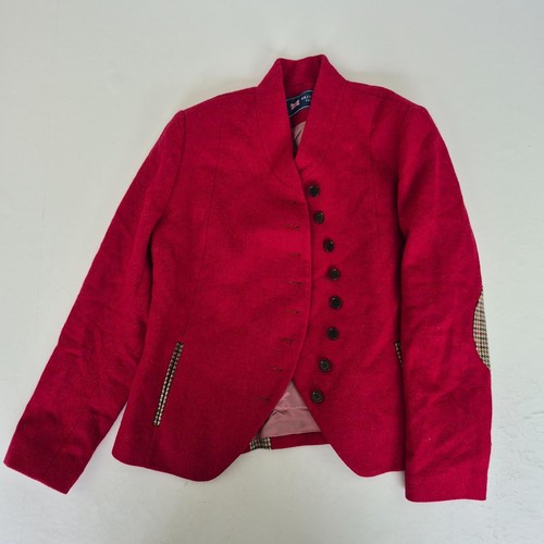 British tweed jacket - tweed, red