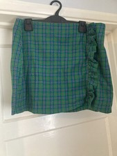Ladies Petti Green/Blue Tartan Skirt Size 16