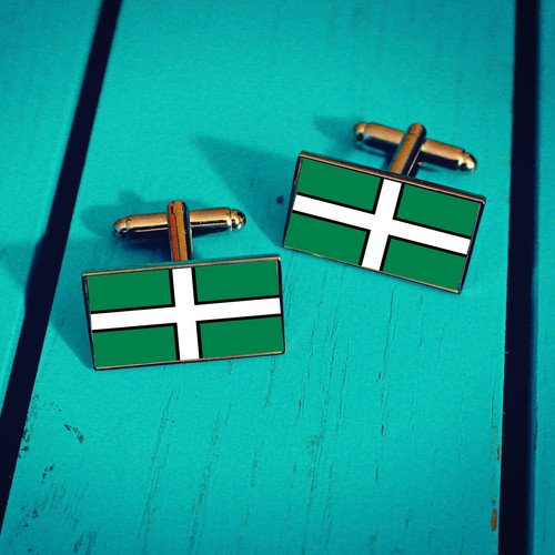 Devon county flag cufflinks - county,