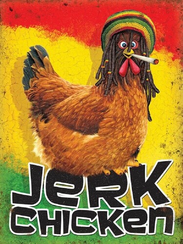 Jerk chicken aluminium metal - jerk,