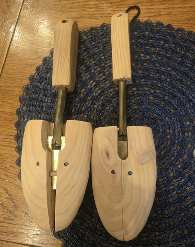 Pair wooden shoe - wooden, shoe/boot
