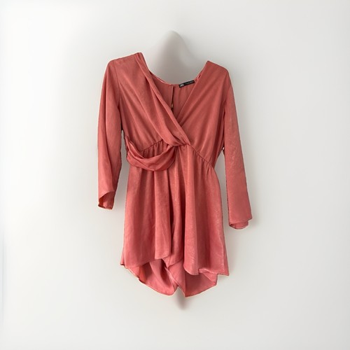 Zara salmon pink playsuit - zara,